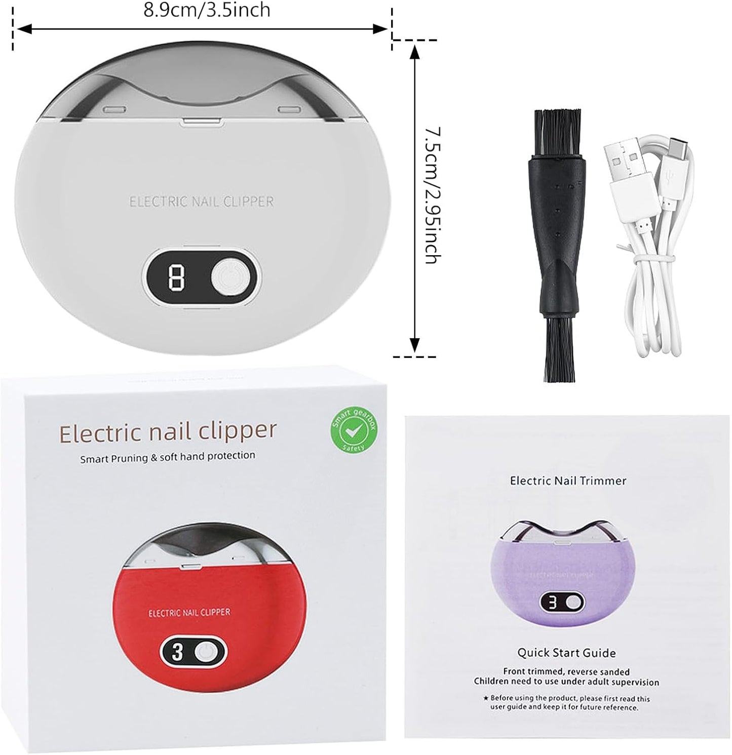 Coupe-ongles électrique 2 en 1 mlooz