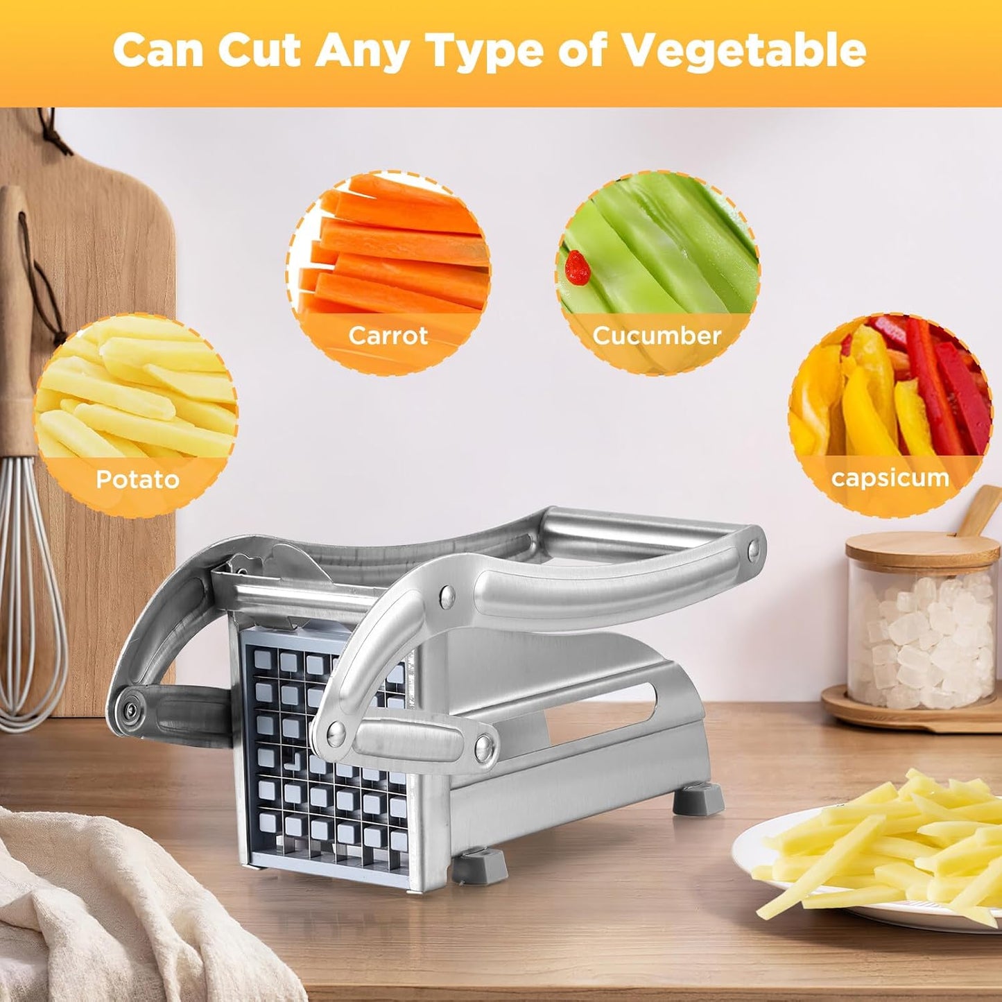 Coupe Frites en Acier Inoxydable