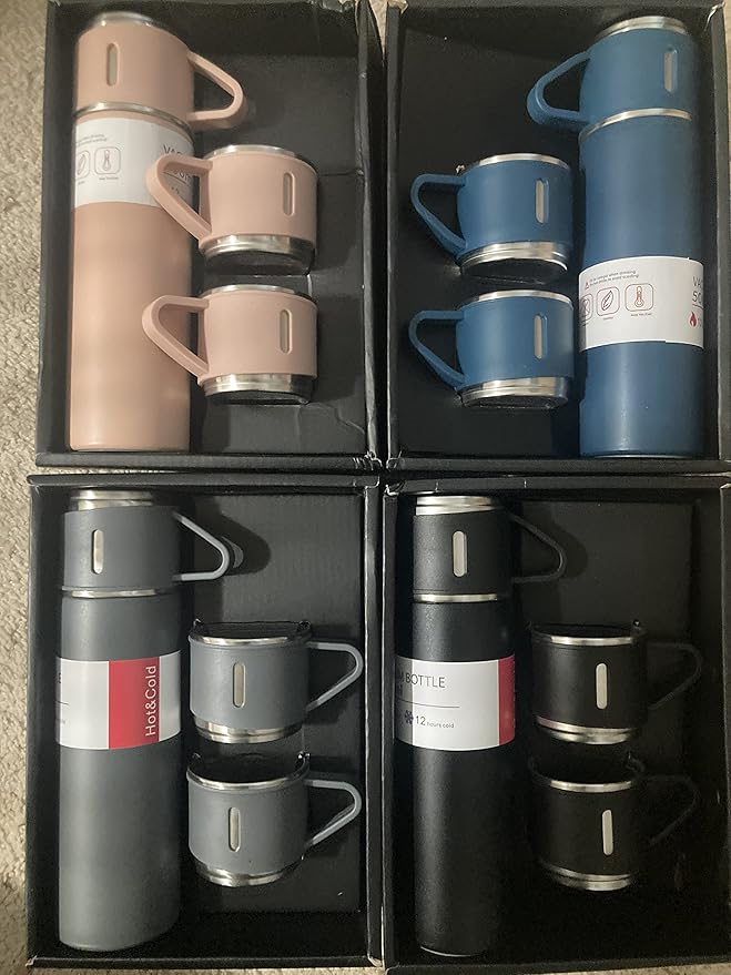 Set Thermos Premium 500ml avec 3 Tasses