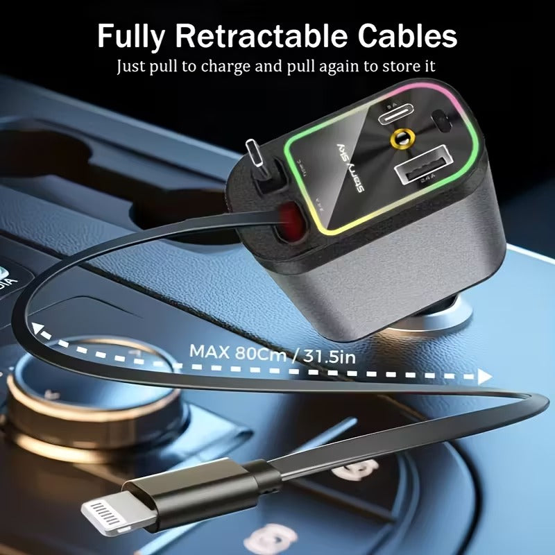 Rétractable Chargeur Voiture