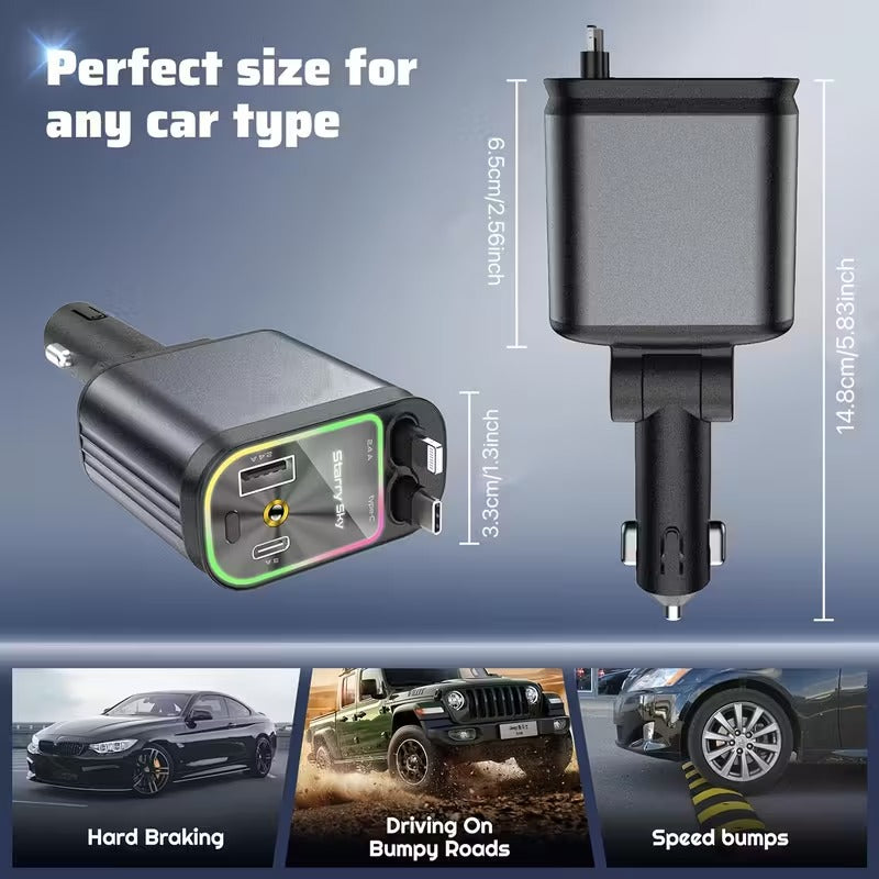 Rétractable Chargeur Voiture