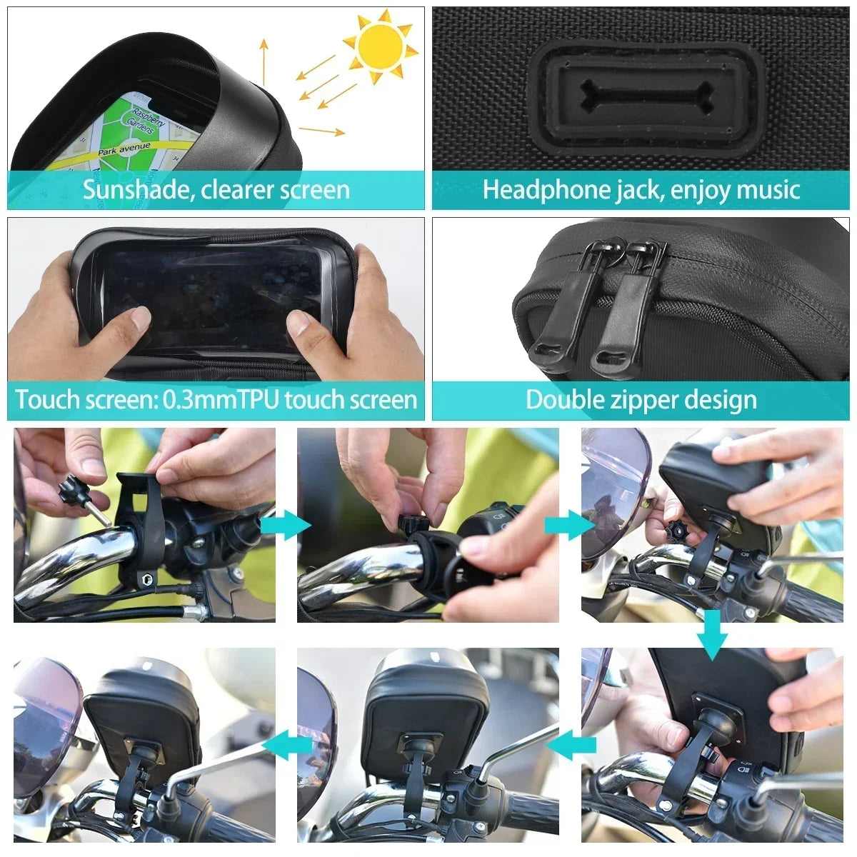 Sacoche Support Téléphone Vélo Étanche