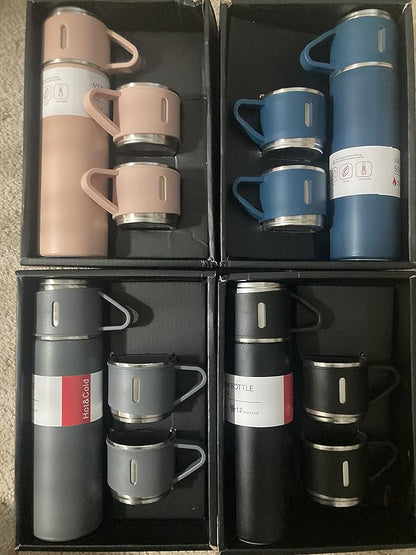 Set Thermos Premium 500ml avec 3 Tasses